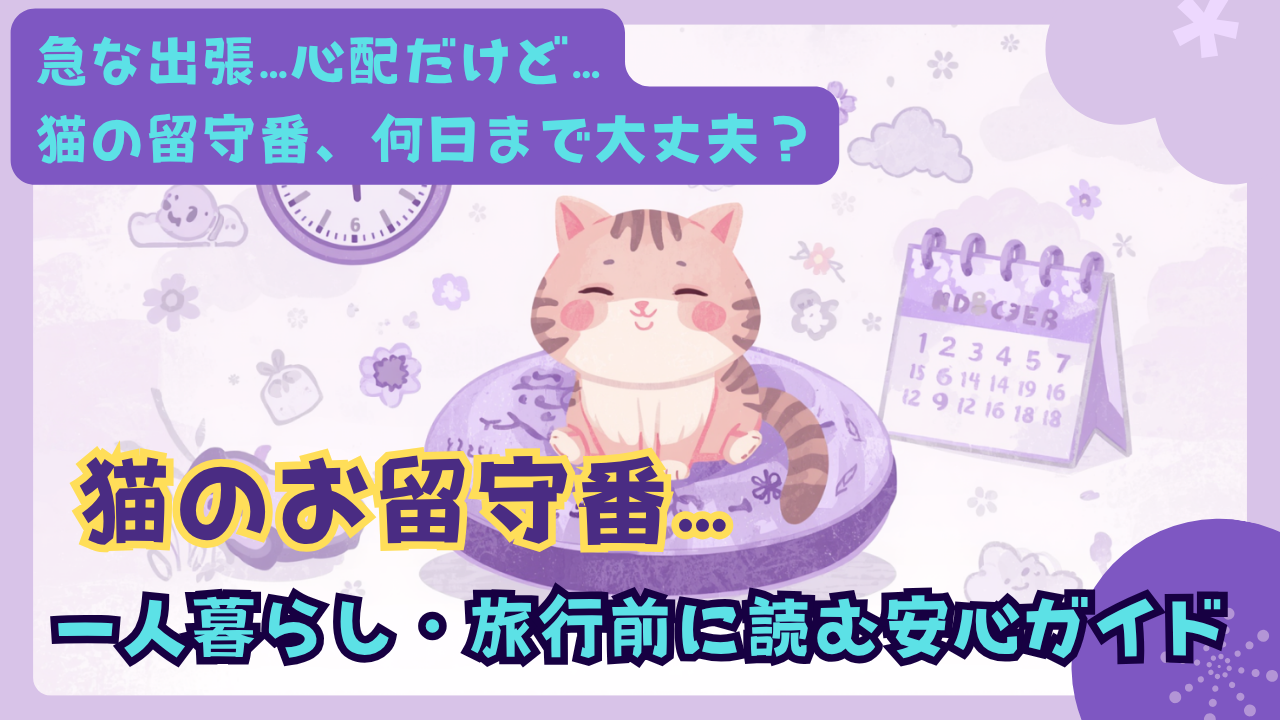 猫の留守番何日まで