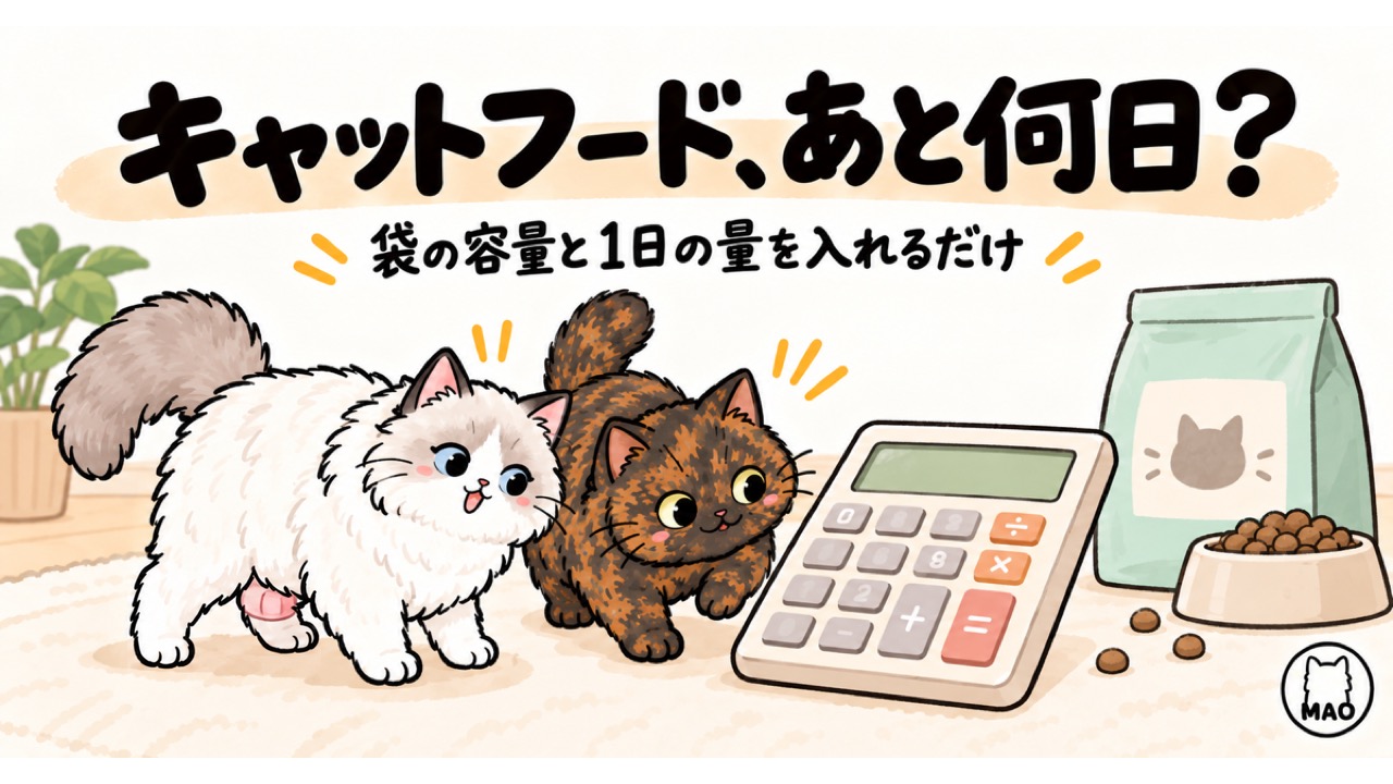 キャットフードあと何日？計算機