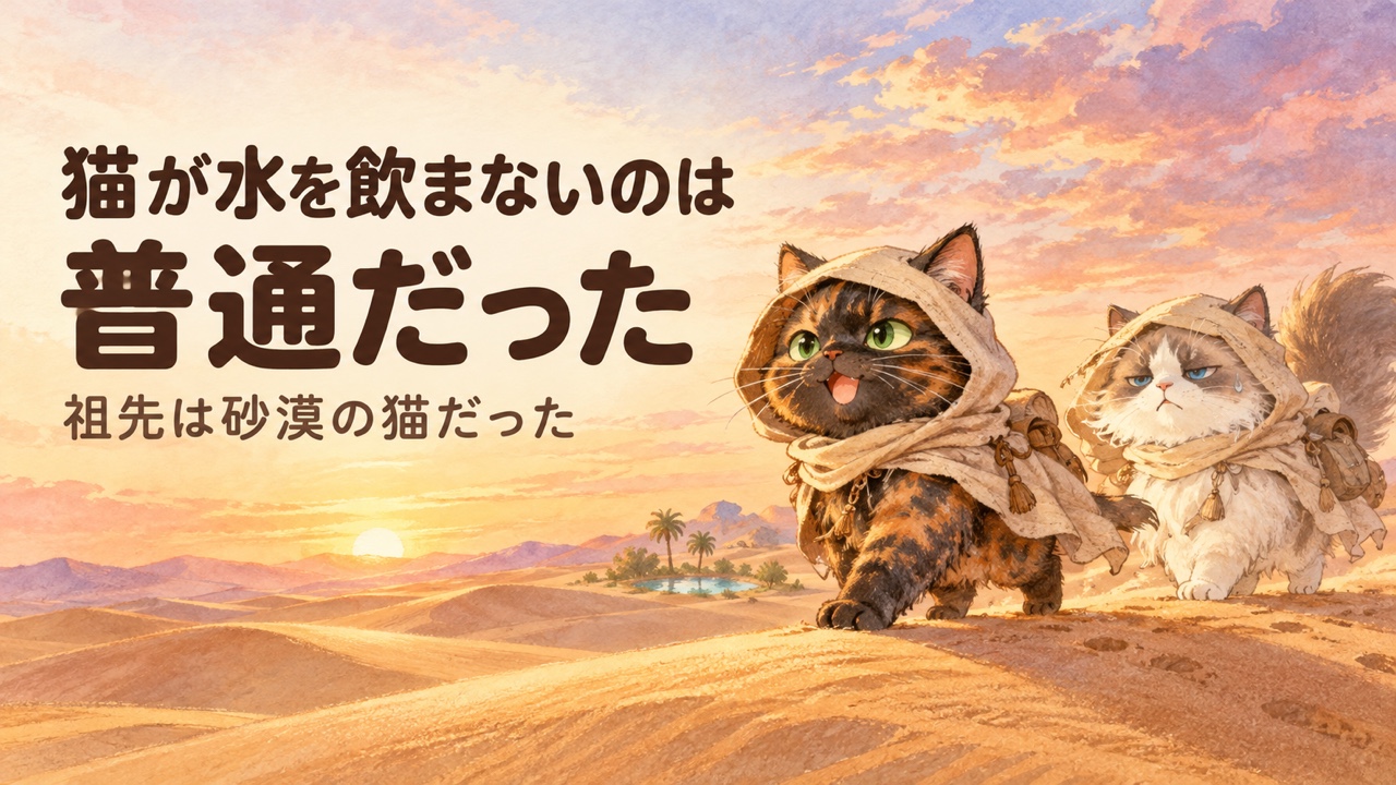猫が水を飲まない理由